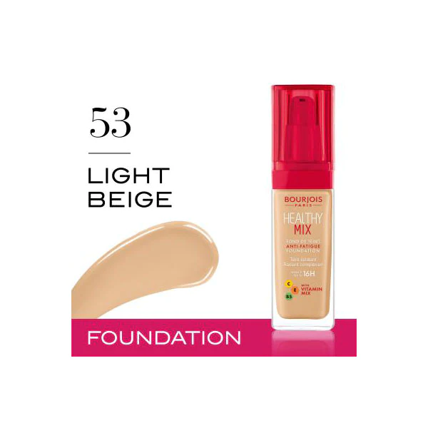 BOURJOIS FOUNDATION HEALTHY MIX ANTI-FATIGUE Light Beige 53