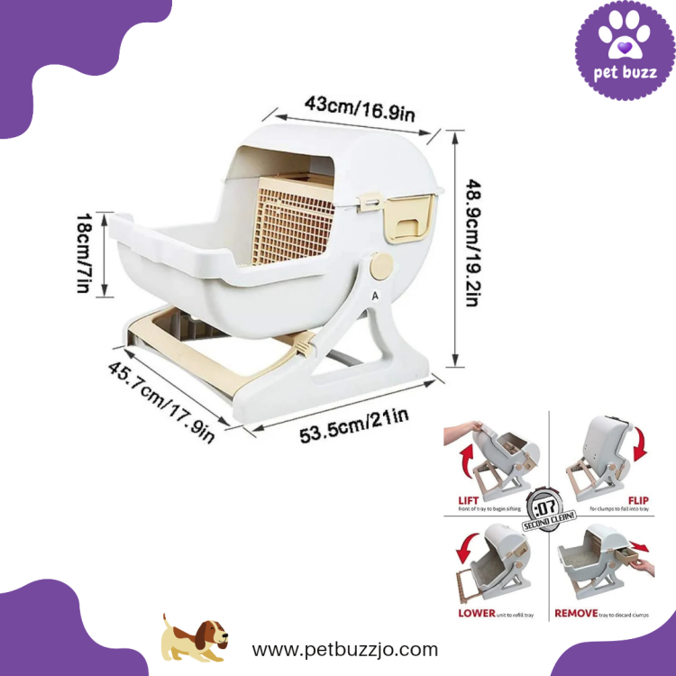 the semi-automatic cat litter box design, the active cat litter box divider and the drawer