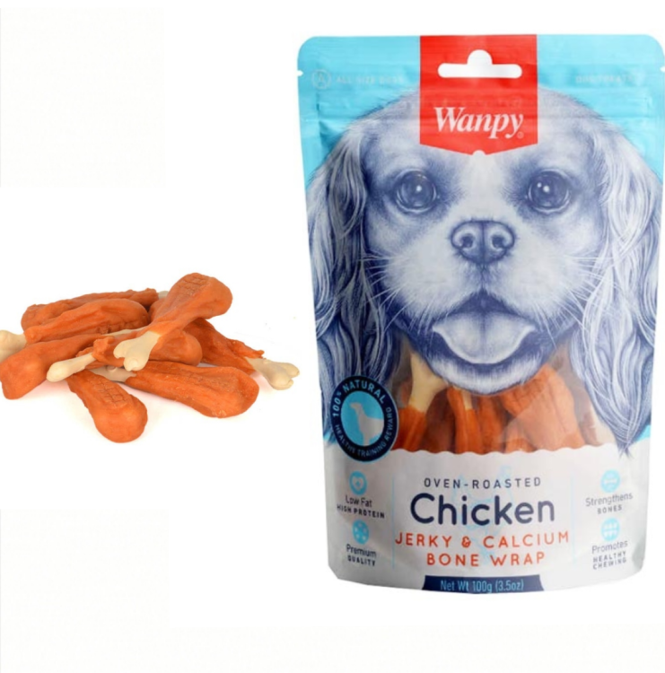 Wanpy treat dog chicken and calcium