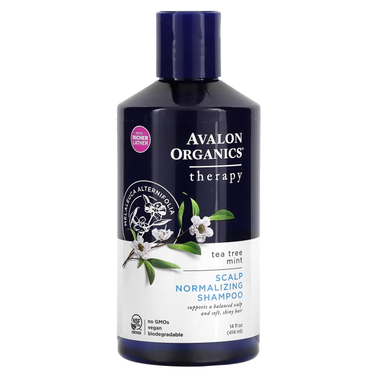 Avalon organics shampoo tea tree scalp شامبو عضوي لإنعاش فروة الرأس 