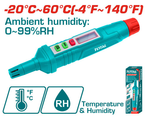 Total TETHT23 جهاز قياس الحرارة والرطوبة 