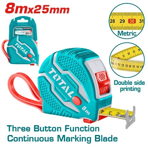 TOTAL TMT126081M Steel measuring tape 8mx25mm متر