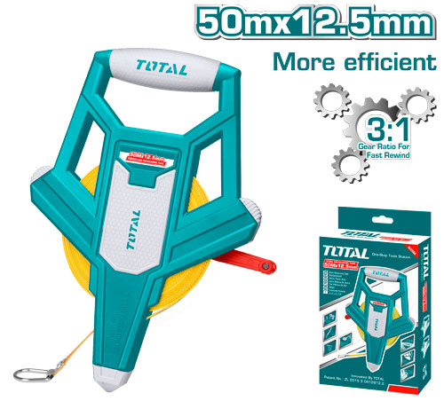 كركر مساحة 50 متر TOTAL TMTF12506 Fibreglass measuring tape