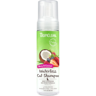 Tropiclean waterless cat shampoo berry