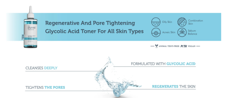 The Purest, Exfoliating And Clarifying Toner Glycolic Acid 