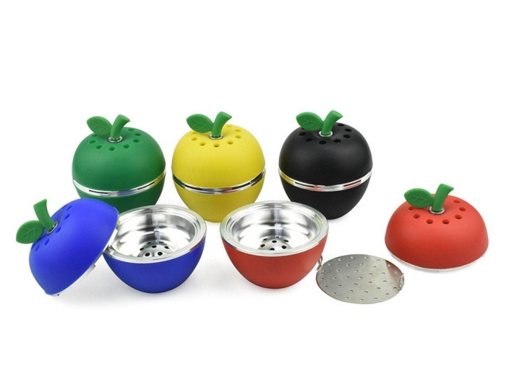 Hookah Silicone Bowl - Apple Shape - Assorted  Colors 