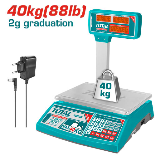 Total TESA3402 Electronic scale ميزان الكتروني رقبة طويلة 40 كيلو