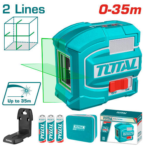 Total TLL156601 جهاز ليفل ليزر 2 خط لون اخضر 