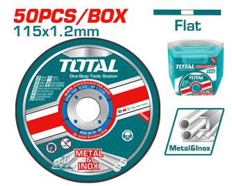 فيبر قص حديد 4.5"علبه 50 حبه TOTAL TAC22111550