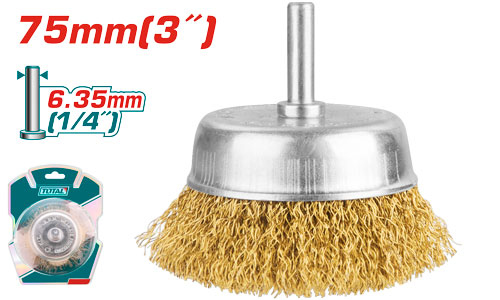 Total TAC33031 Cup brushes with shank 3" فرشاية سلك