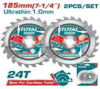 Total TAC233185 طقم صينية قص خشب 7.1/4 انش 24 سن عدد 2