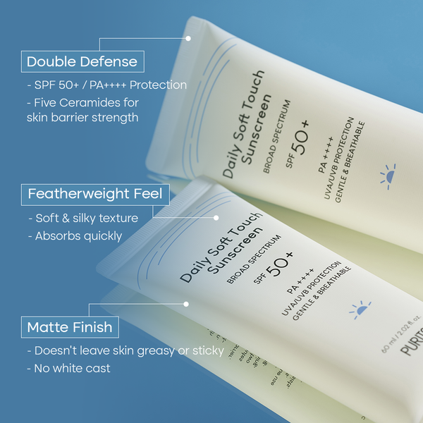 PURITO, Daily Soft Touch Sunscreen SPF 50+ PA++++