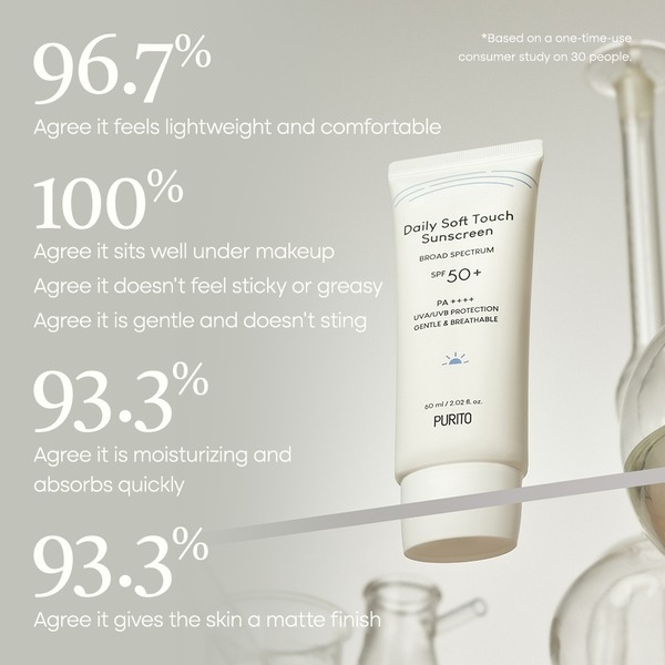 PURITO, Daily Soft Touch Sunscreen SPF 50+ PA++++