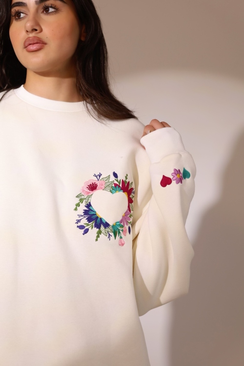 The "Floral Heart" Sweater