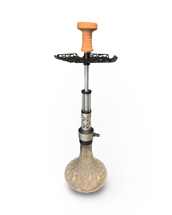 SUN Hookah Almani   - Complete Set - Stainless Steel + Black plate  Color 