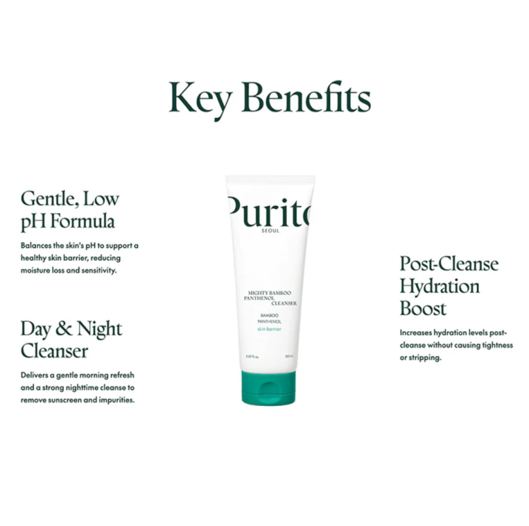 Purito SEOUL, Mighty Bamboo Panthenol Cleanser