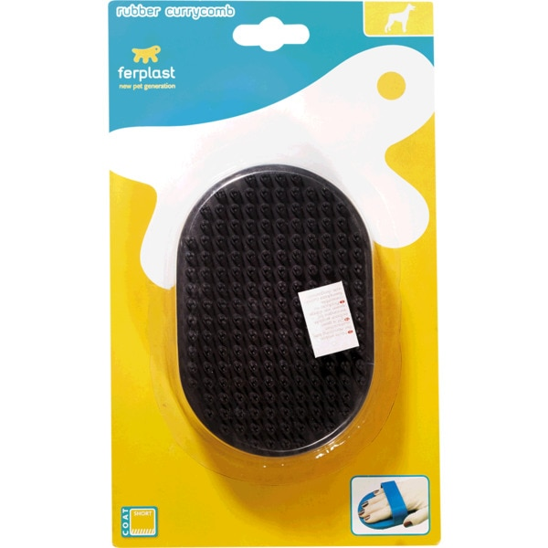 ferplast rubber curry comb for dogs