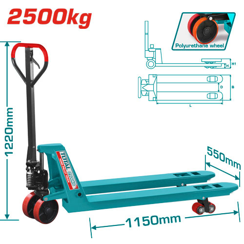 جك طبالي 2.5 طن TOTAL THT301251 Hand pallet truck