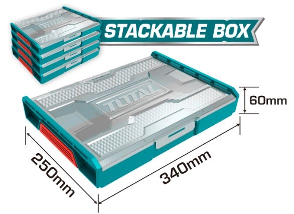 TOTAL THKTV02 Stackable Plastic Box  صندوق عده بلاستيك فارغ