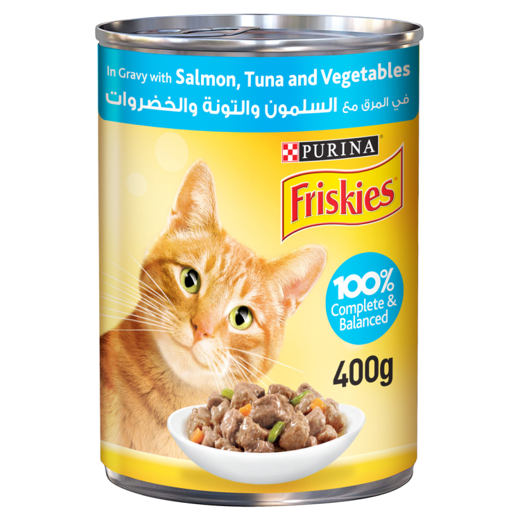 friskies wet food in gravy with vegetables