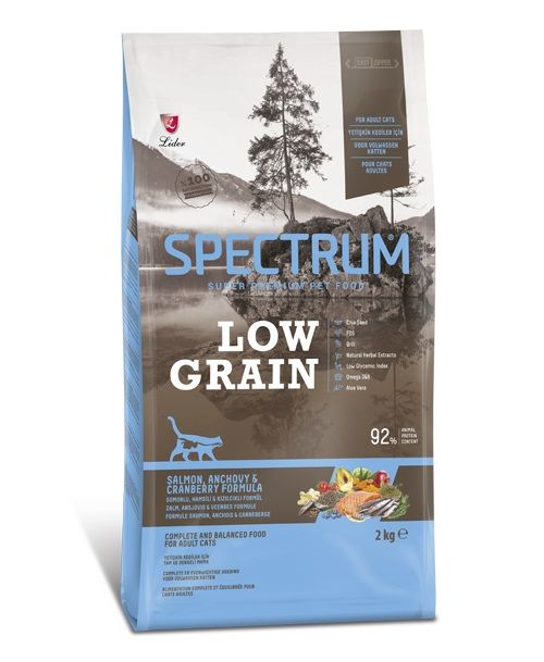 Spectrum Low Grain Adult Cat Food With Salmon, Anchovy & Cranberry For Cats Older Than 12 Months