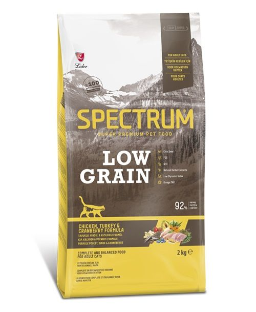 Spectrum Low Grain Adult Cat Food With Chicken, Turkey & Cranberry For Cats Older Than 12 Months