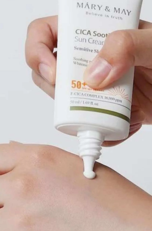 Mary&May, Vegan CICA Soothing Sun Cream SPF50+ PA++++ 