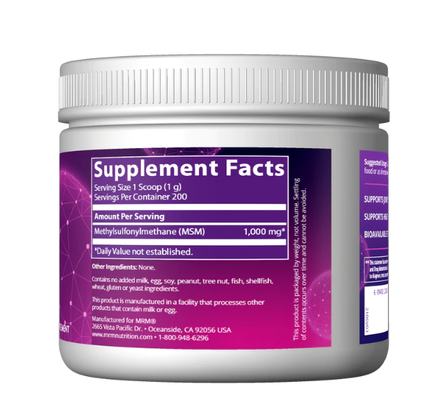 MRM Nutrition, MSM Crystals 1000 mg