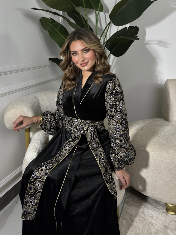Puff Sleeve Belted Jalabiyaجلابية انثى 