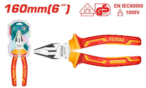 Total THTIP2161 Insulated combination pliers زرادية معزول 6 انش