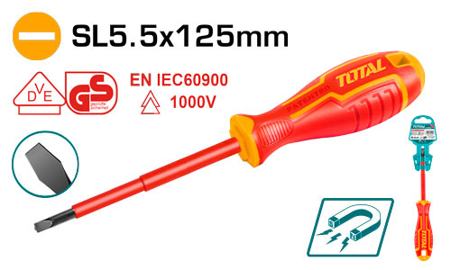 TOTAL THTIS5125 Insulated Screwdriver 5.5×125 1000v مفك عادي معزول