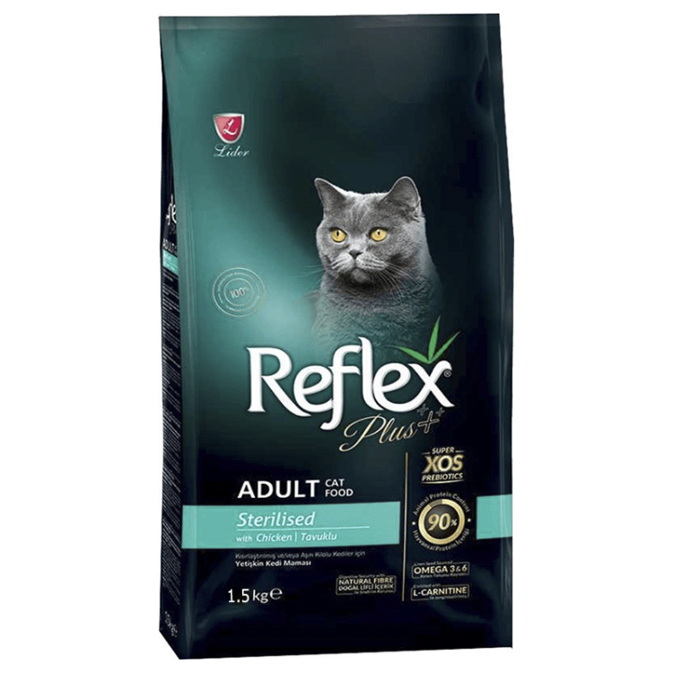 reflex plus chicken sterilised adult cat food