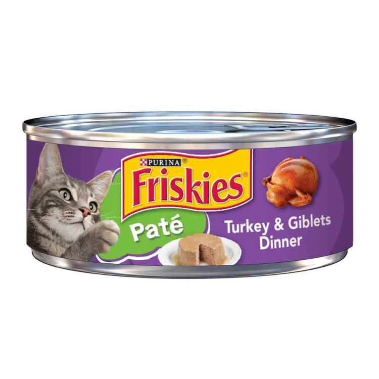 friskies pate wet food with turkey and gibles