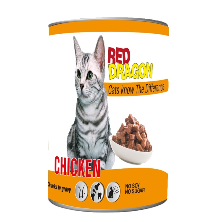 Red dragon wet food chicken عدد 24 عليه