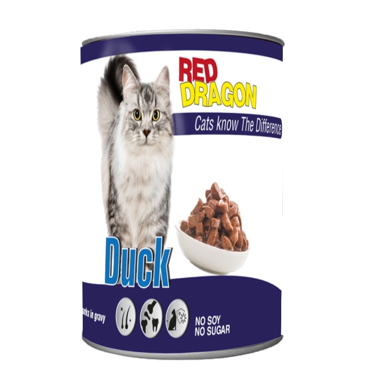 Red dragon wet food Duck عدد 24 علبه