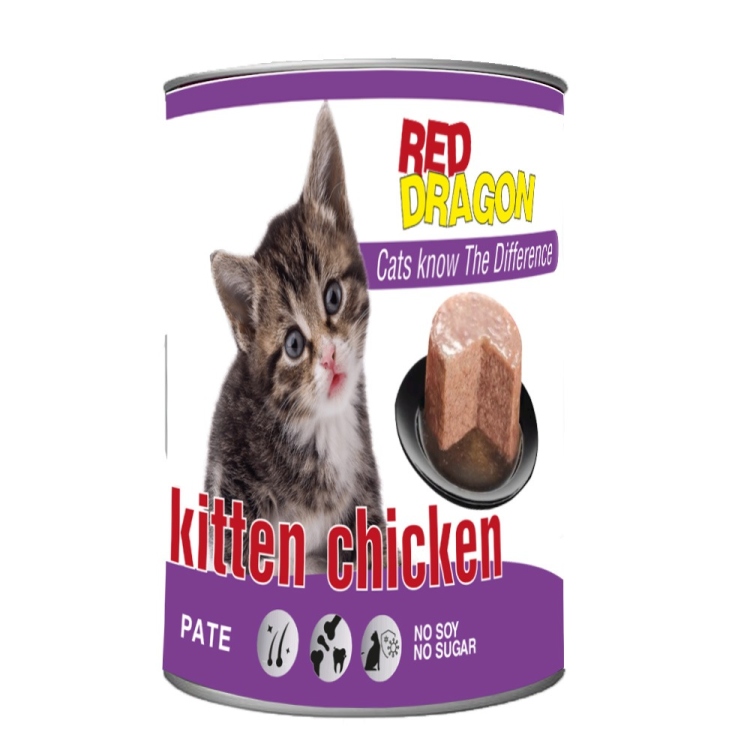 Red dragon wet food kitten Pate عدد 24 علبه