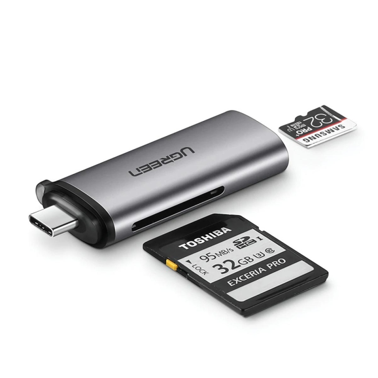 UGREEN USB-C TO SD/TF + USB 2.0 MEMORY
CARD READER CM387 80798