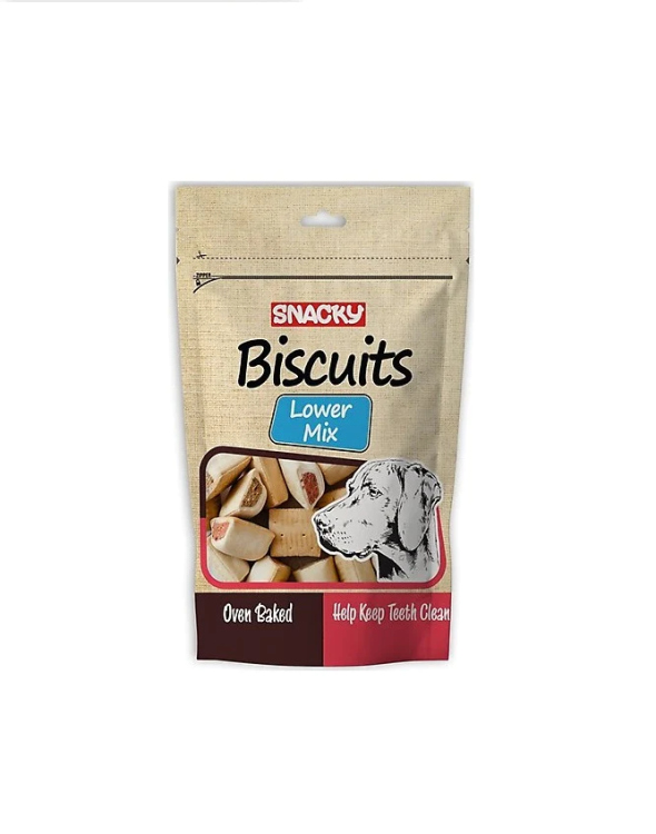 SNACKY BISCUITS LOWER MIX DOG TREATS TEETH CLEAN BISCUIT 200G