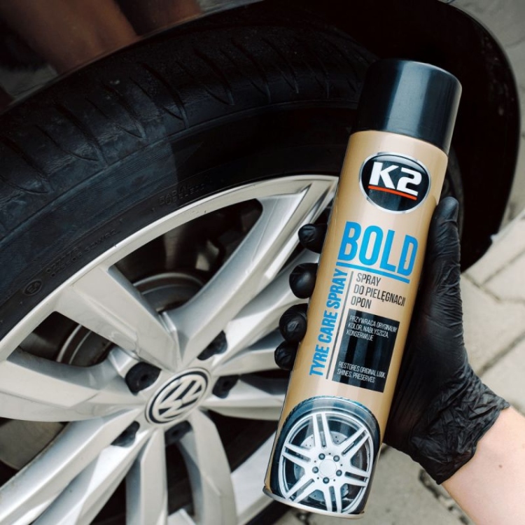 ملمع اطارات سبري بتقنية النانو  ( spray ) K2 BOLD 600 ML