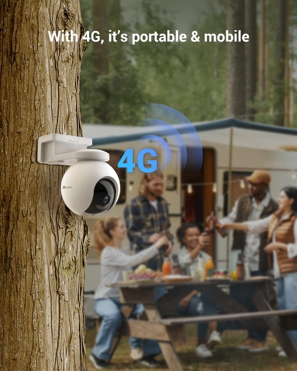 EZVIZ EB8 3MP SIM 4G- OUTDOOR,BATTERY 10400 UP TO 210 DAYS , IP65 WATERPROOF, MICROSD CARD UP TO 512GB