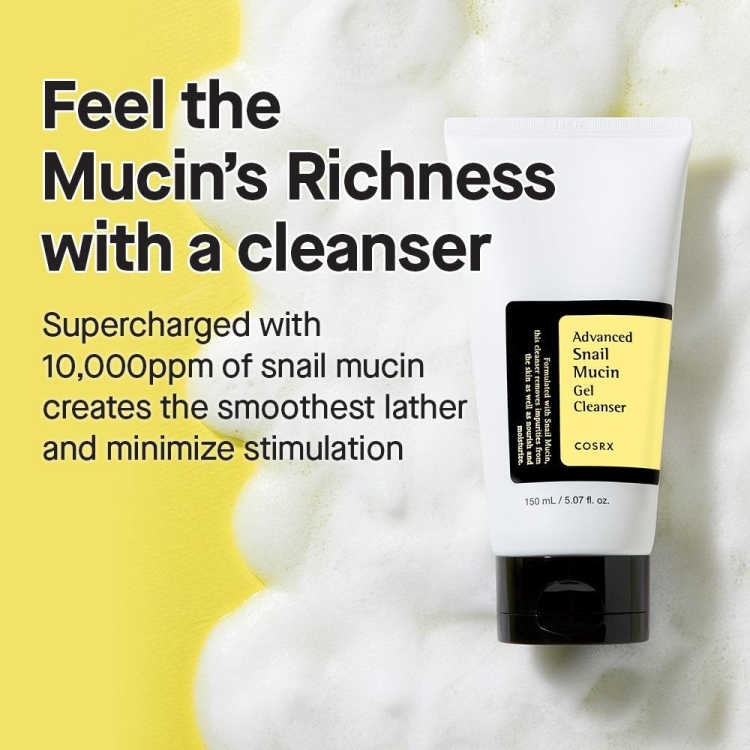 COSRX Advanced Snail Mucin Gel Cleanser غسول كوسركس بالحلزون 