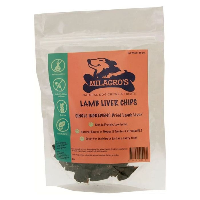 milagro's lamb liver chips