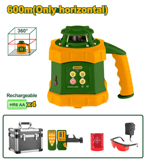 Jadver JDLE6B01 جهاز ليزر دوار افقي 360 درجة مع ريموت ومستقبل إشارة مدى 600 متر