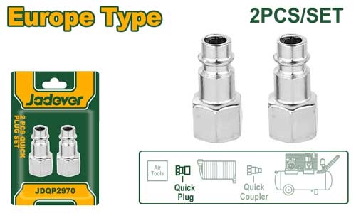 نبل كوبلينج سن انثى عدد 2 JADEVER JDQP2970 2 Pcs quick plug set