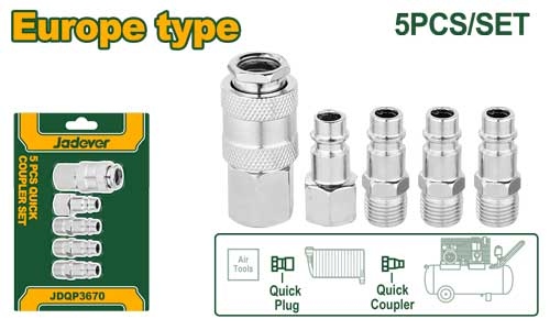 طقم كوبلينج هواء 5 قطع JADEVER JDQP3670 5 Pcs quick coupler set