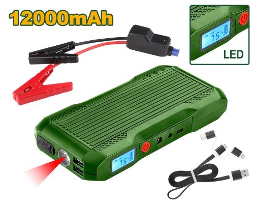 Jadever JDLY1512 (12000mAh) بطارية تشغيل سيارة مع باور بنك  