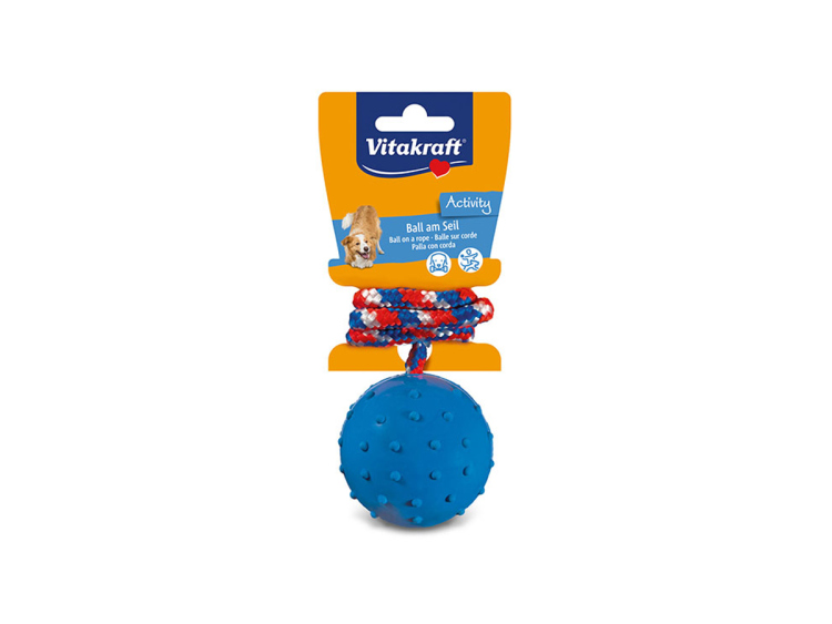 vitakraft activity throw & tug ball