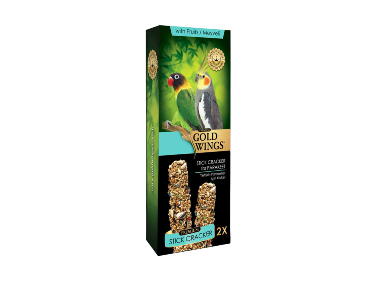 Gold wings stick cracker for parakeet