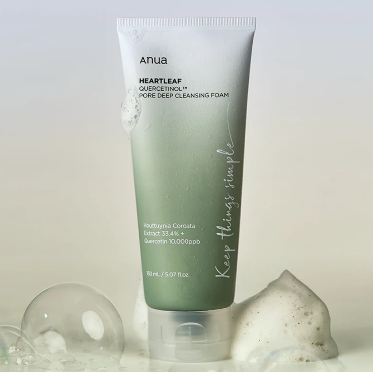 Anua, Heartleaf Quercetinol Pore Deep Cleansing Foam
