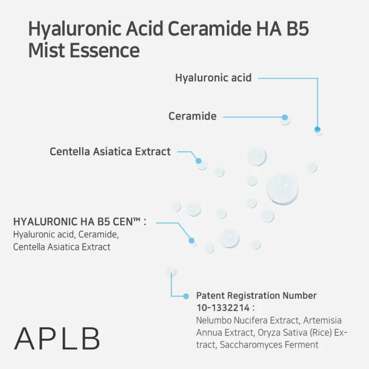 APLB, Hyaluronic Acid Ceramide HA B5 Mist Essence